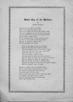 "Battle Cry of the Mothers"