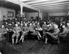 World War I soldiers stationed at Watervliet Arsenal, YMCA. Sunday Afternoon Tea