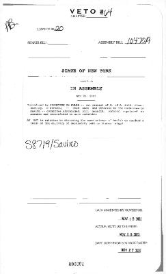 NYS Bill and Veto Jackets: 2020, Veto 64