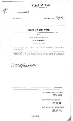 NYS Bill and Veto Jackets: 2020, Veto 62