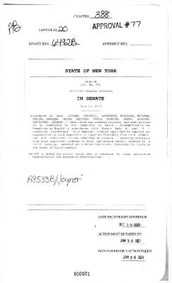 NYS Bill and Veto Jackets: 2020, Chapter 388
