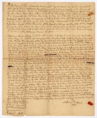 Probated will of Nathaniel Frost, 1783