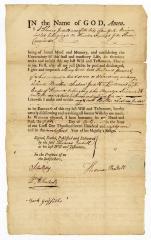 Probated will of Thomas Iredell, 1783