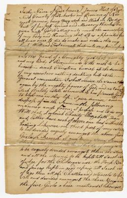 Probated will of James Hart, 1783