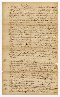 Probated will of Solomon Hustis, 1783