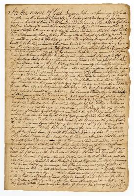 Probated will of Samuel Jennings, 1782