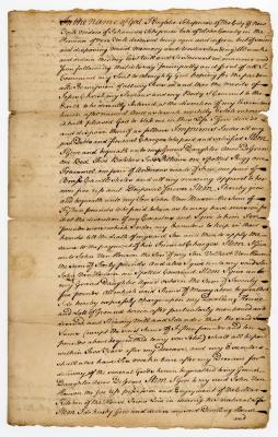 Probated will of Engletje Schampos, 1783