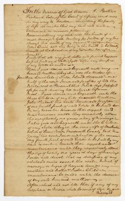 Probated will of Pontius S. Pintard, 1783