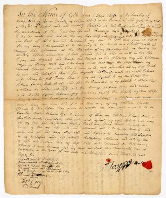Probated will of Joseph Place, 1783