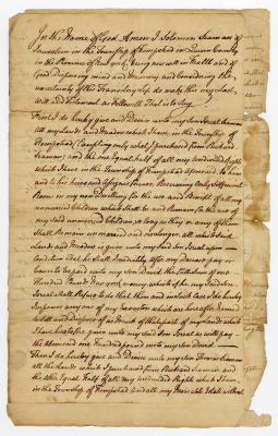 Probated will of Solomon Seaman, 1783