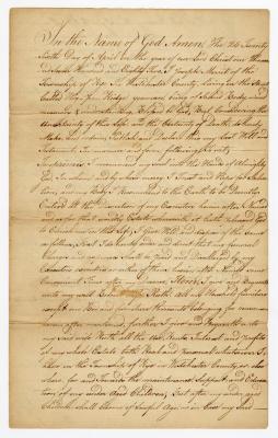 Probated will of Joseph Merritt, 1783