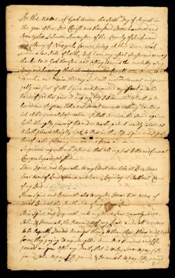 Probated will of Simon Simonson, 1783