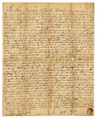 Probated will of Joseph Theall, 1783
