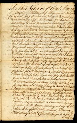 Probated will of Benjamin Waldron, 1783