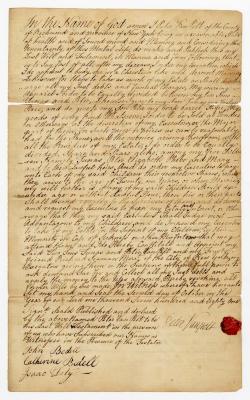 Probated will of Peter Van Pelt, 1783