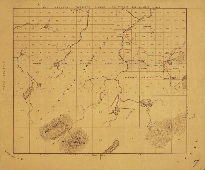 Map of Township No.12, Old Military Tract and Town of North Elba