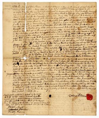 Probated will of Robert Bloomer, 1784