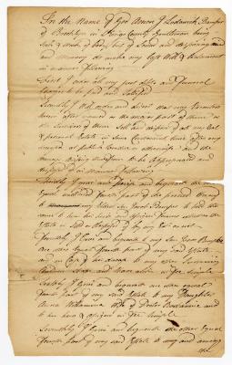 Probated will of Lodowick Bamper, 1784