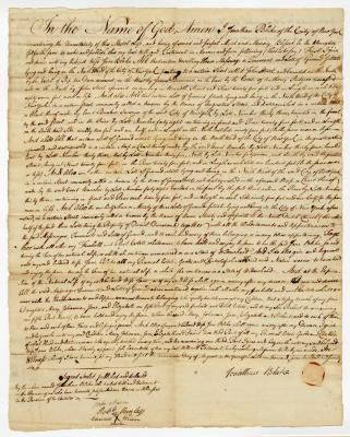 Probated will of Jonathan Blake, 1784