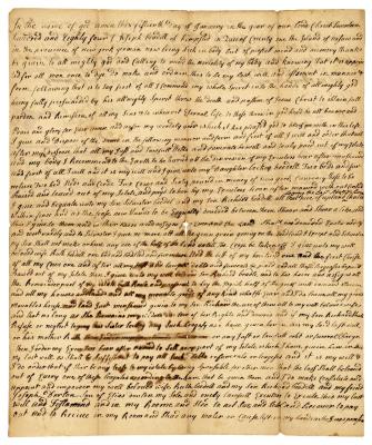 Probated will of Joseph Beadle, 1784
