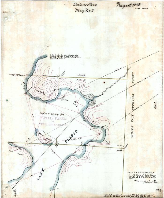 Map of a Portion of the North East Shore of Lake Placid