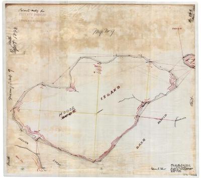 Map of the East Shore and outlet of Mirror Lake 
