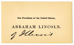 Electoral College ballot for Abraham Lincoln as President