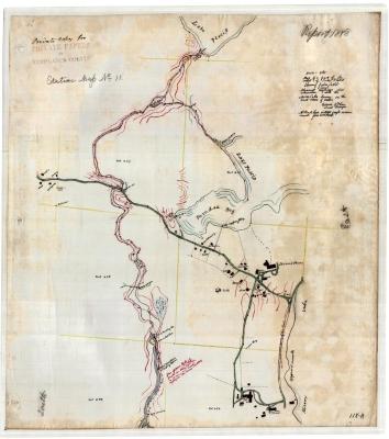 Map of Part of the Outlet of Lake Placid Showing False Outlet