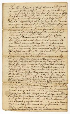 Probated will of Benjamin Cornwell, 1784