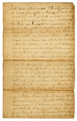 Probated will of Gerret Couwenhoven, 1784