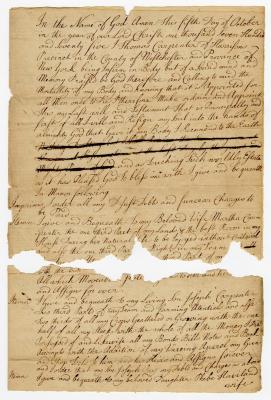 Probated will of Thomas Carpenter, 1784