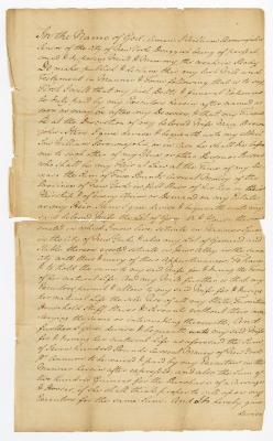 Probated will of William Brownejohn, 1784