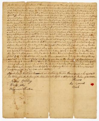 Probated will of Thomas Brush, 1784