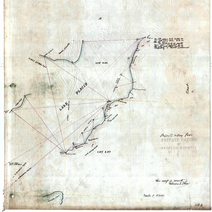 Map of Eastern Coast of Lake Placid