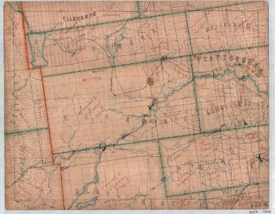 Map of the Towns of Plattsburgh, Beekmantown, Schuyler Falls, Peru and Au Sable, Ellenburg, Bellmont, Franklin, Black Brook, Saranac and Dannemora