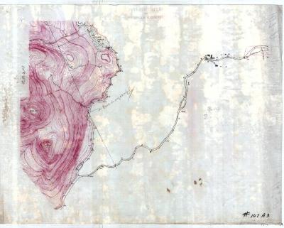 Map of Oak and Pine Mountain near the confluence of the Lake Pleasant and North branches of the Sacandaga River