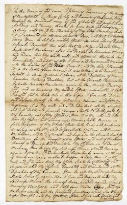 Probated will of Johannis Emans, 1784