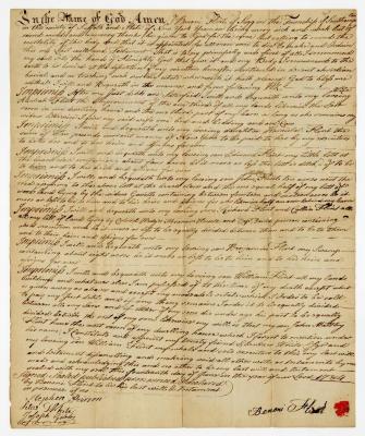 Probated will of Benoni Flint, 1784