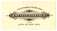 Electoral College ballot for Chester Arthur as Vice President 
