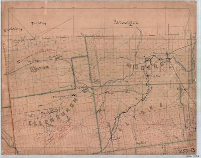 Map of the Towns of Clinton, Altona, Ellensburgh and Moders, Located in Clinton County