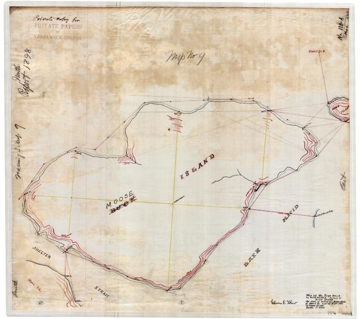 Map of the East Shore and outlet of Mirror Lake 