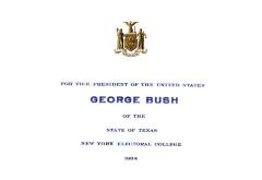 Electoral College ballot for George H. W. Bush as Vice President