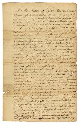Probated will of Nicoll Havens, 1784