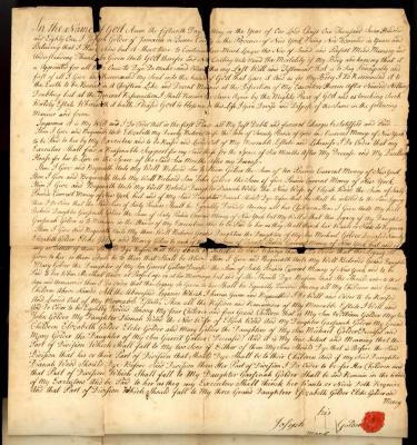 Probated will of Joseph Golder, 1784