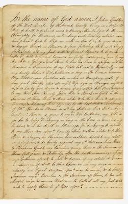 Probated will of John Gould, 1784