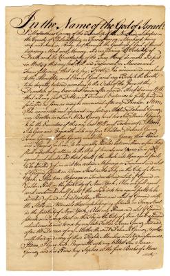 Probated will of Mattathias Gomez, 1784