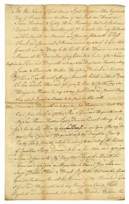 Probated will of Job Hadden, 1784