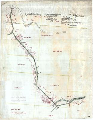 Map Showing a Survey of the Highway from Chellis Place