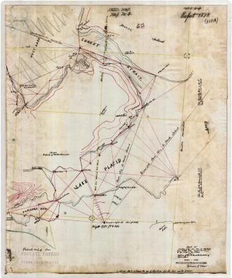 Map of a portion of the shore line of Lake Placid and Paradox Bay