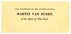 Electoral College ballot for Martin Van Buren as President